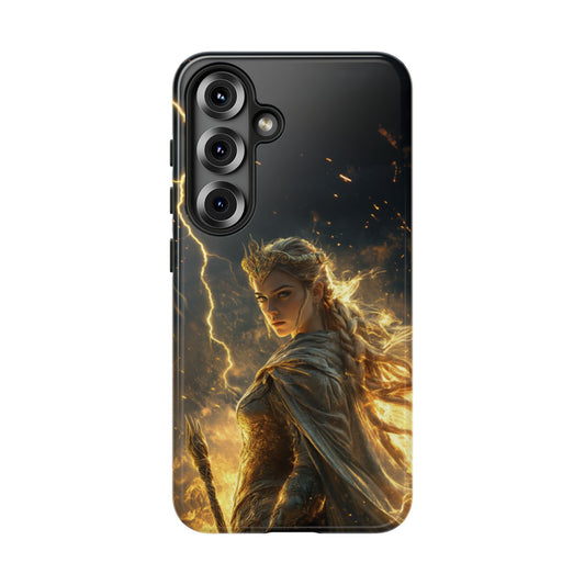 Elf Queen Golden Lightning Storm Crown - Tough Samsung Galaxy Case