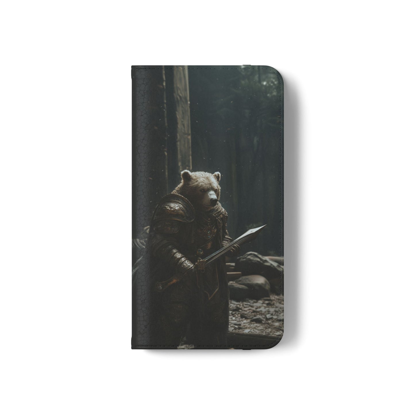 Medieval Bear Warrior Knight - Wallet Flip Case