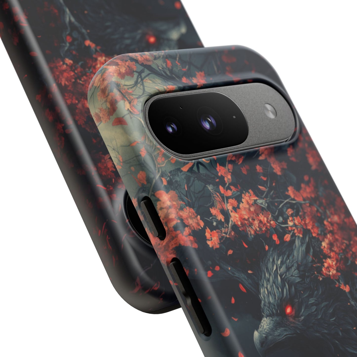 Crimson Raven Bloom – Tough Google Pixel Case