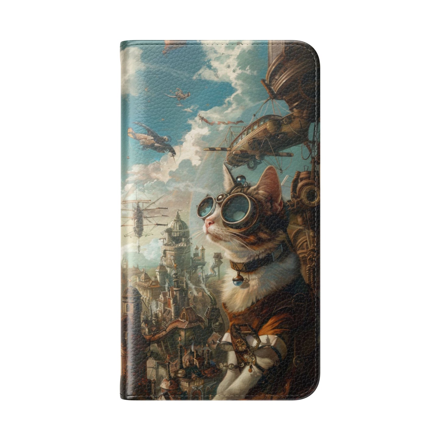 Steampunk Aviator Cat - Wallet Flip Case