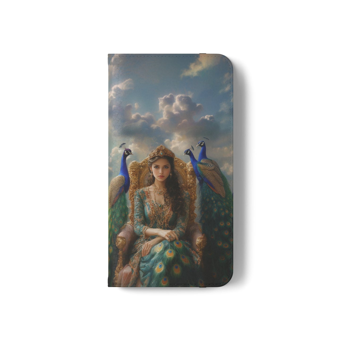 Hera Peacock Empress Golden Throne - Wallet Flip Case