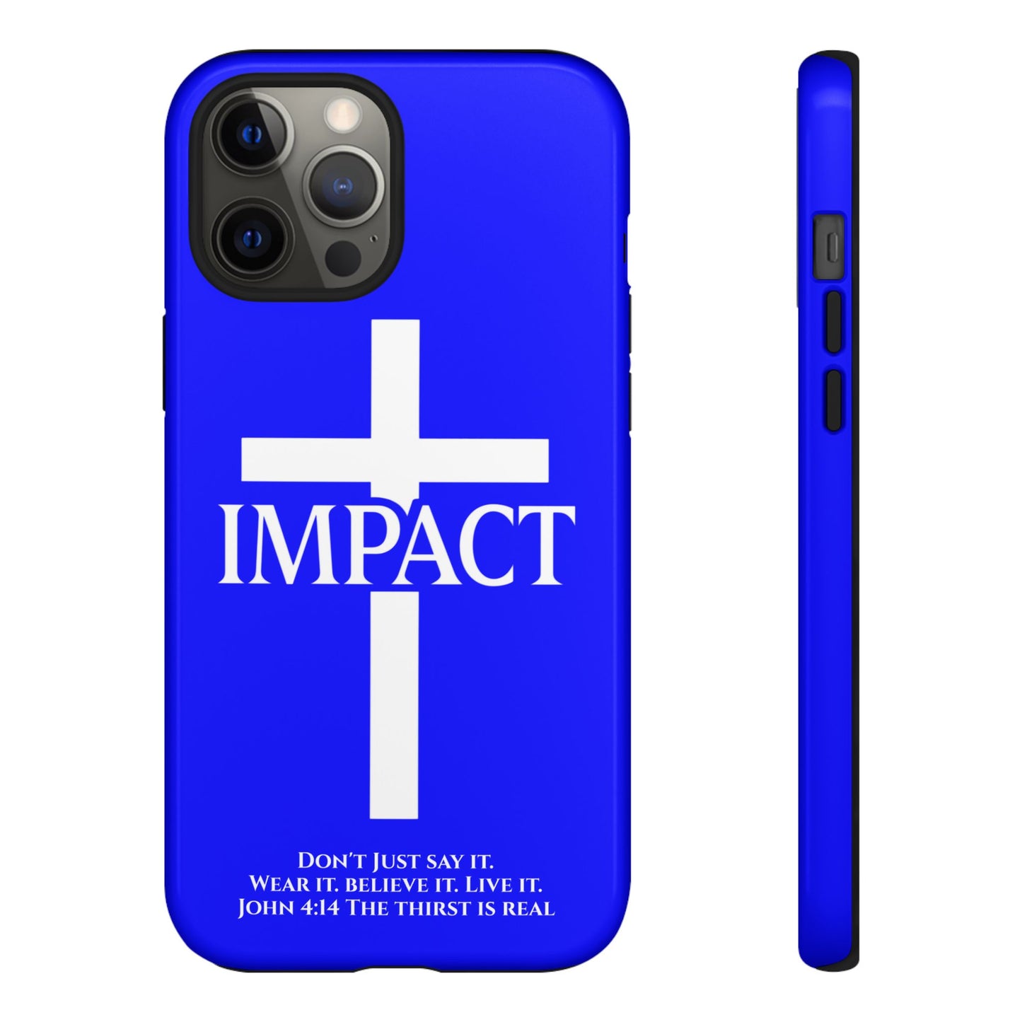 Impact Blue - Tough iPhone Case