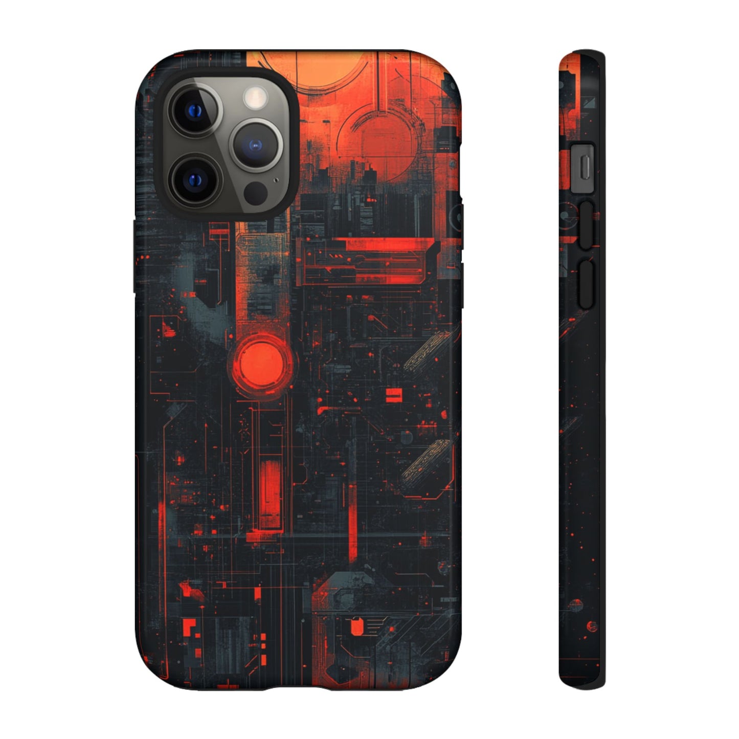 Neon Circuit Matrix – Tough iPhone Case