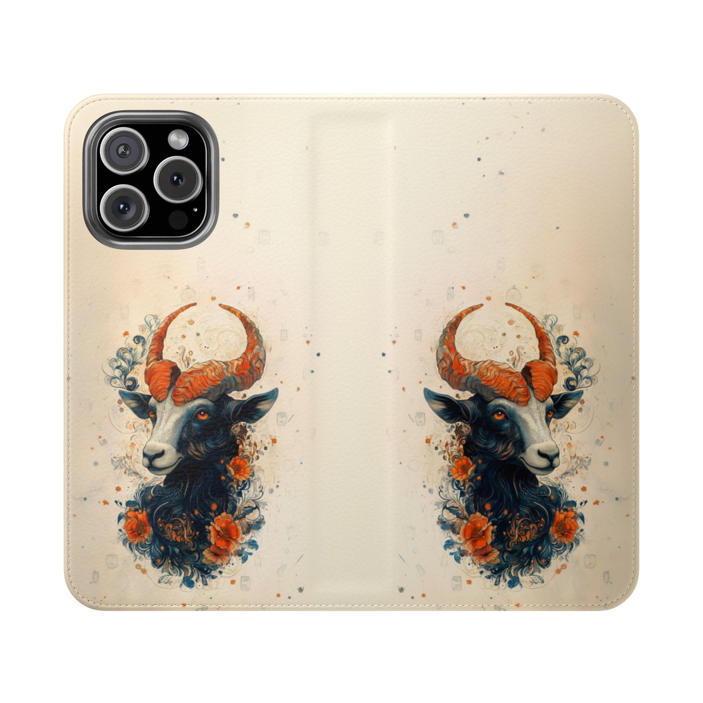 Capricorn Celestial Goat - Wallet Flip Case