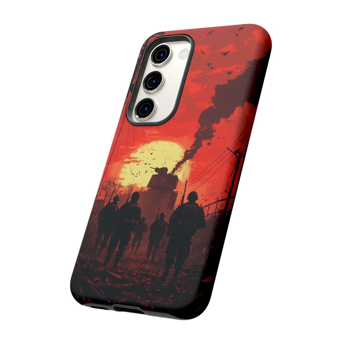 Dystopian Sunset Soldier Phone Case - iPhone, Google Pixel, Samsung Galaxy