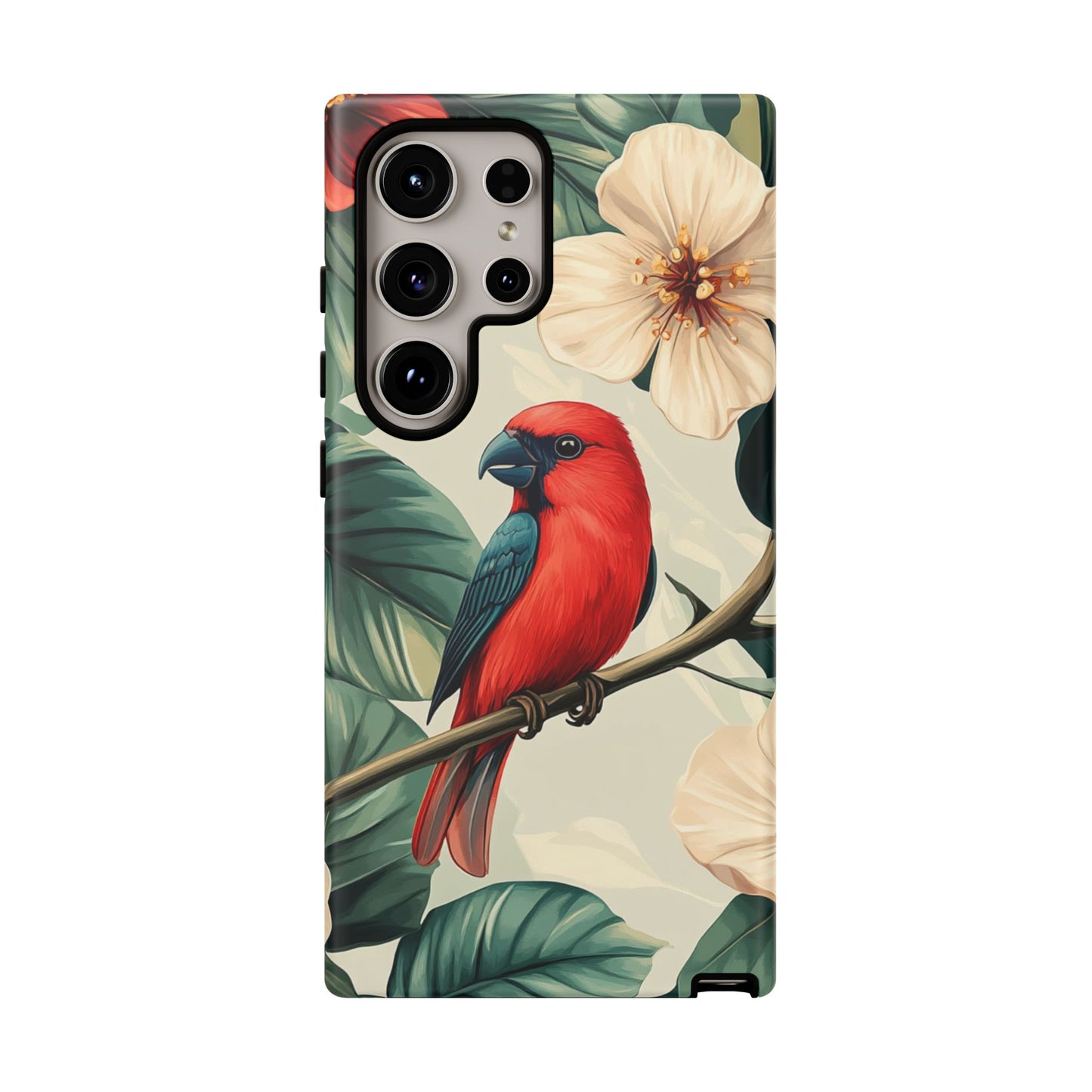 Tropical Bird and Hibiscus Phone Case – iPhone, Google Pixel, Samsung Galaxy