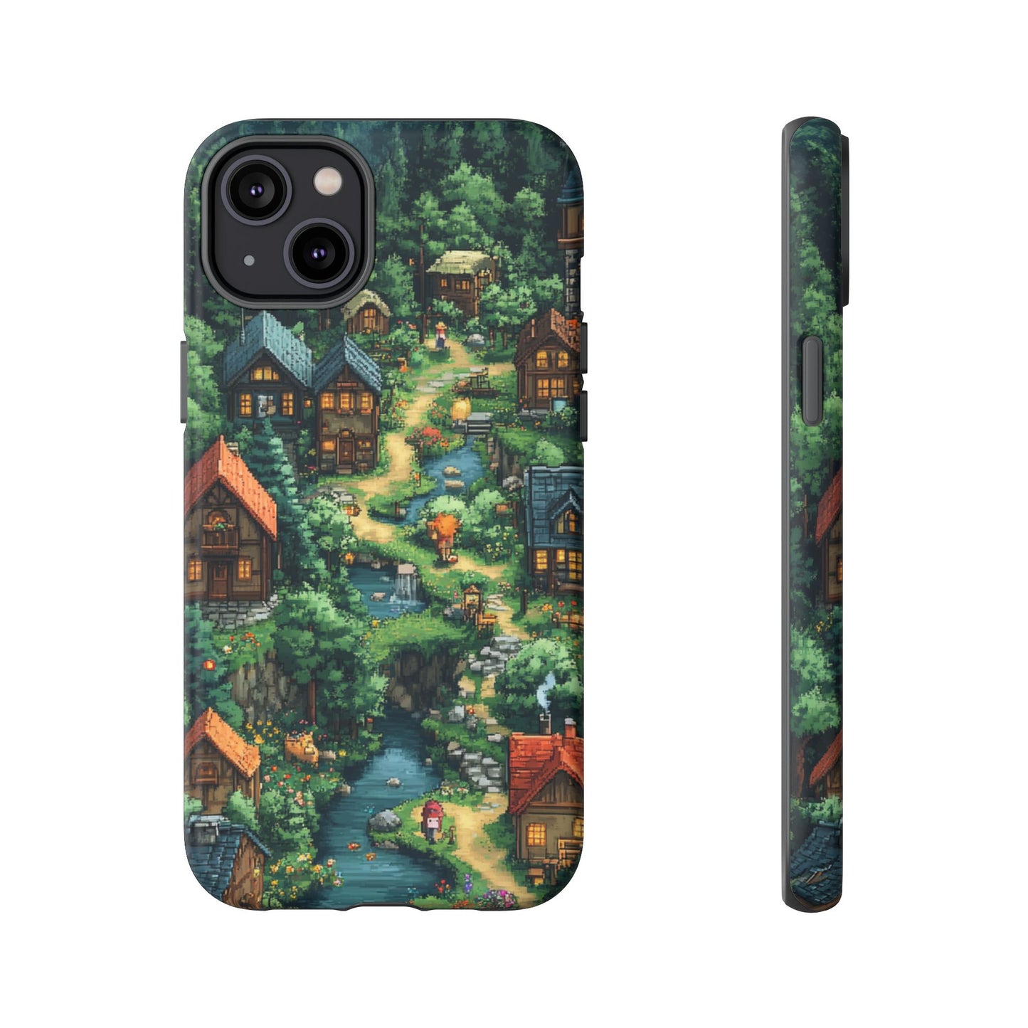 Enchanted Village: Pixel Paradise Phone Case - iPhone, Google Pixel, Samsung Galaxy