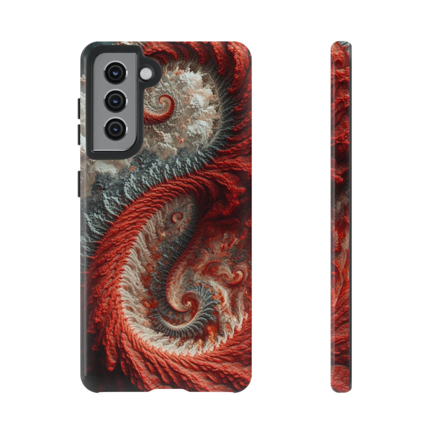 Crimson Spiral Fractal – Tough Samsung Galaxy Case