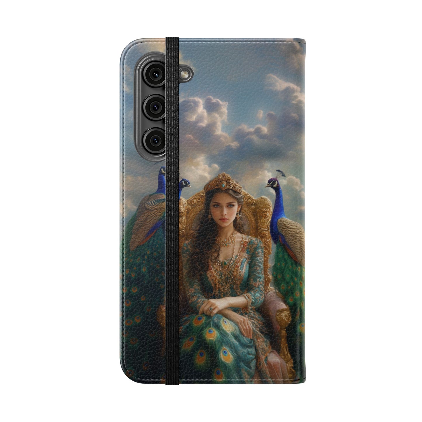 Hera Peacock Empress Golden Throne - Wallet Flip Case