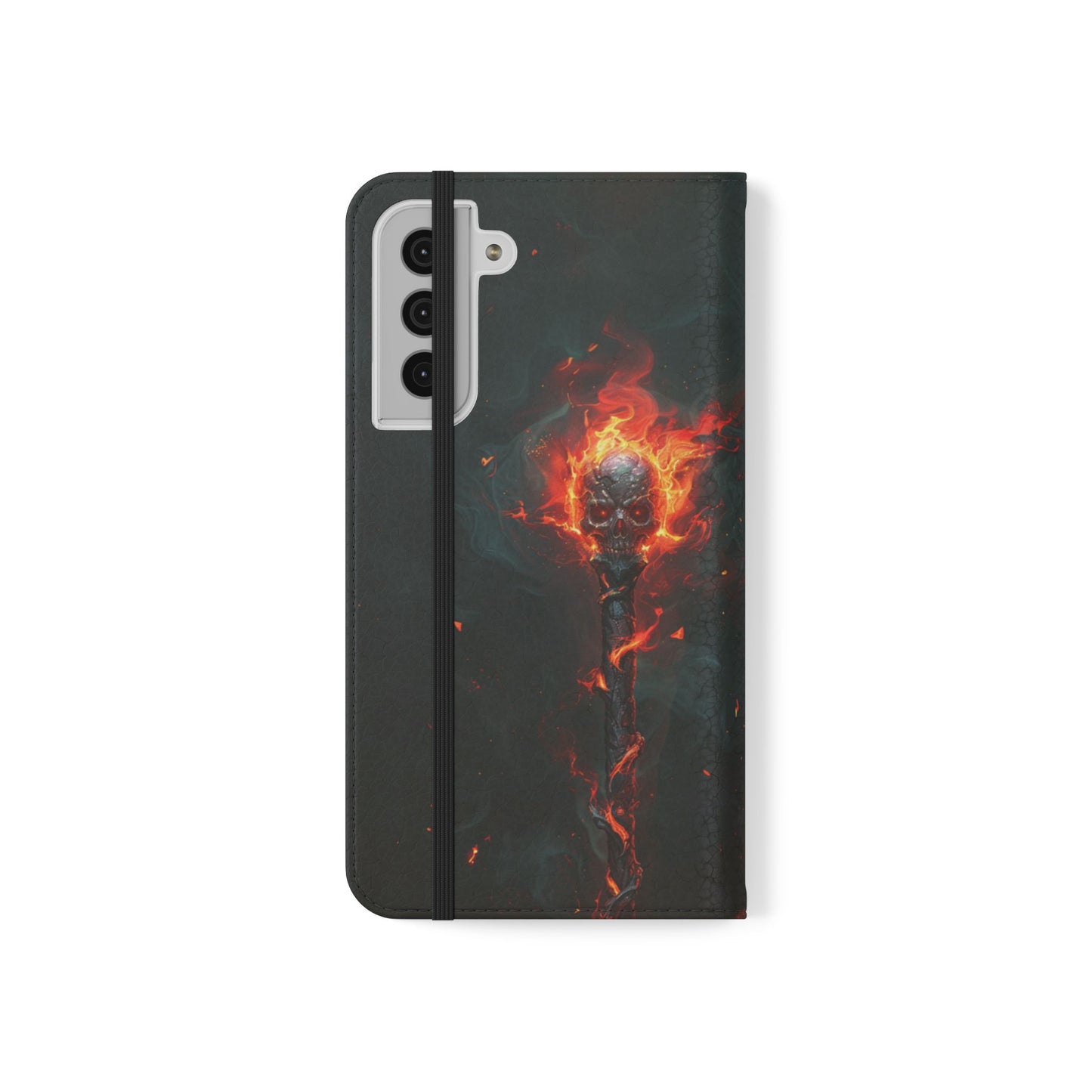 Inferno Skull Staff - Wallet Flip Case