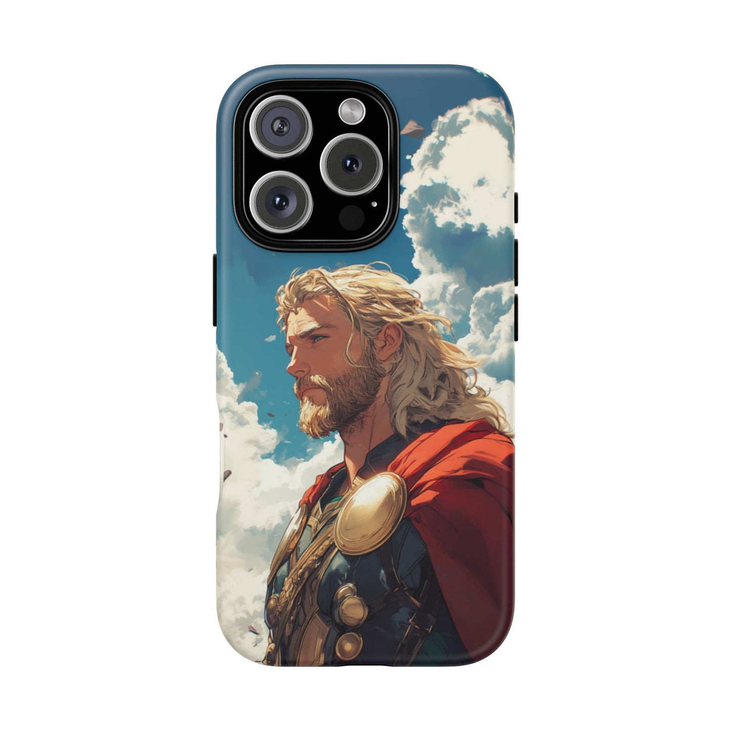 Celestial Protector: Anime-Style Thor Phone Case - iPhone, Google Pixel, Samsung