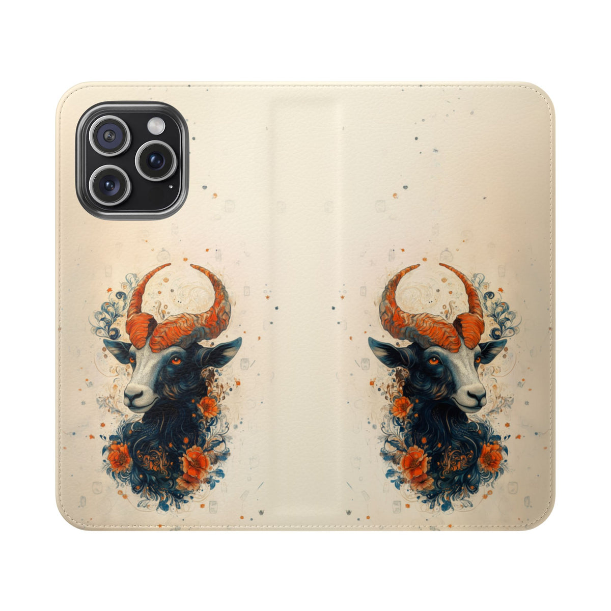 Capricorn Celestial Goat - Wallet Flip Case