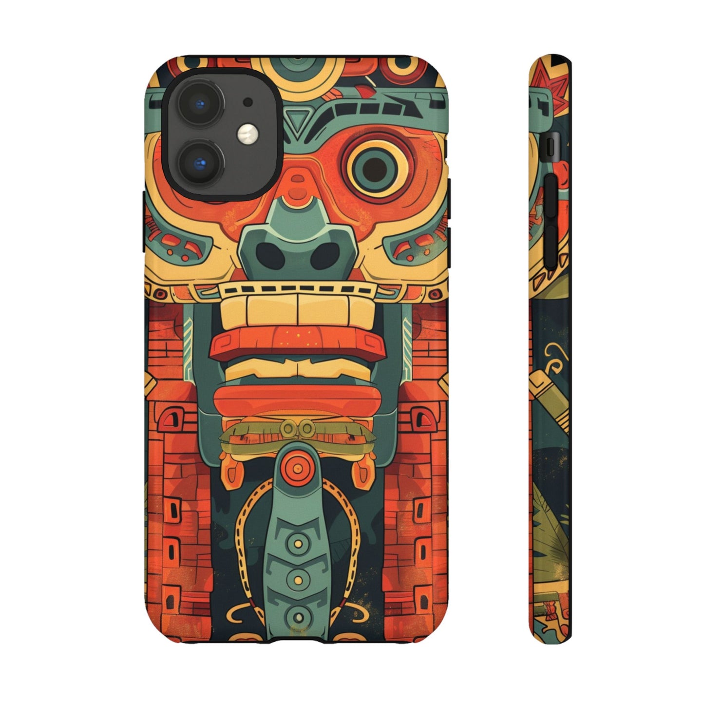 Aztec Totem Mask - Tough iPhone Case
