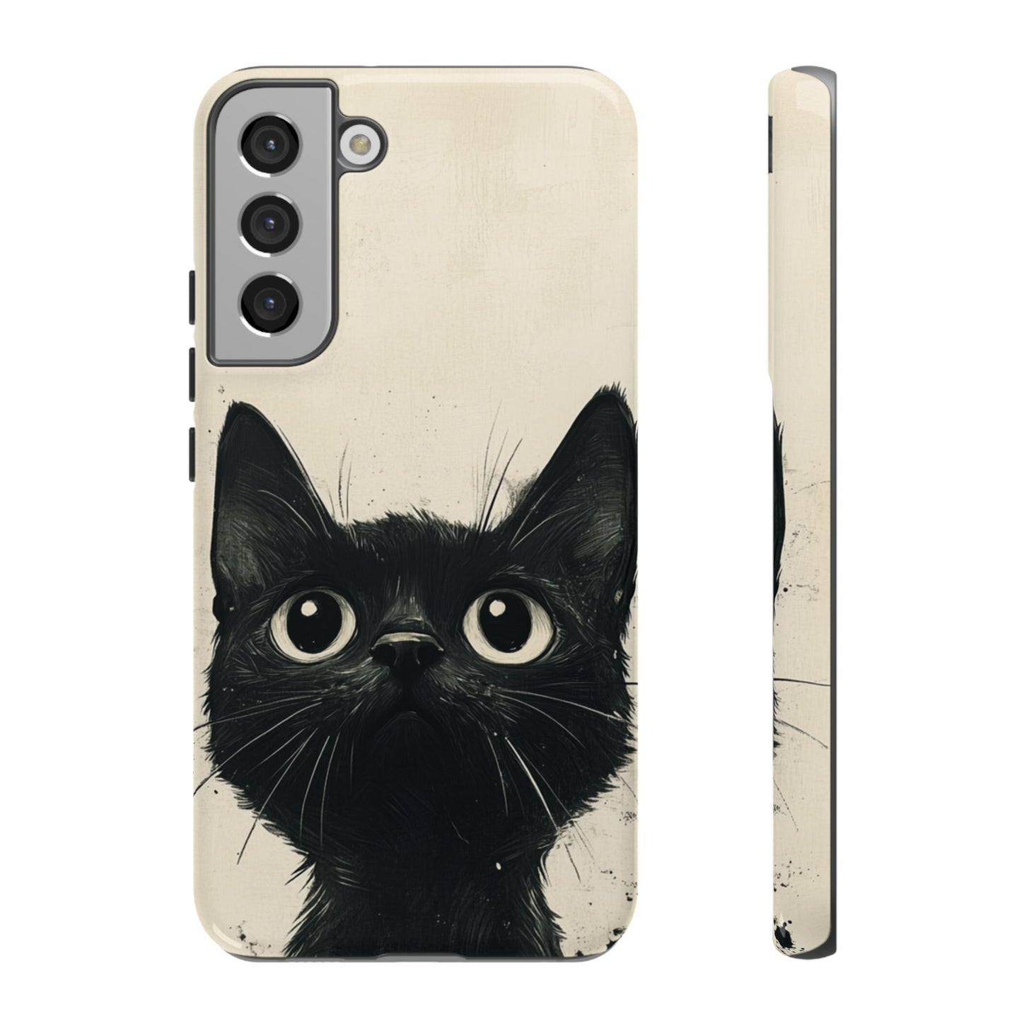 Black Cat Ink Sketch - Tough Samsung Galaxy Case