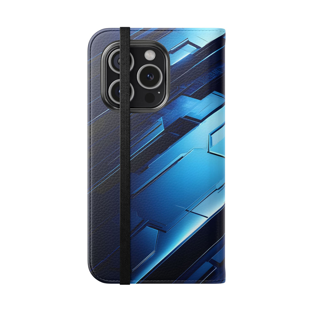 Blue Tech Matrix - Wallet Flip Case