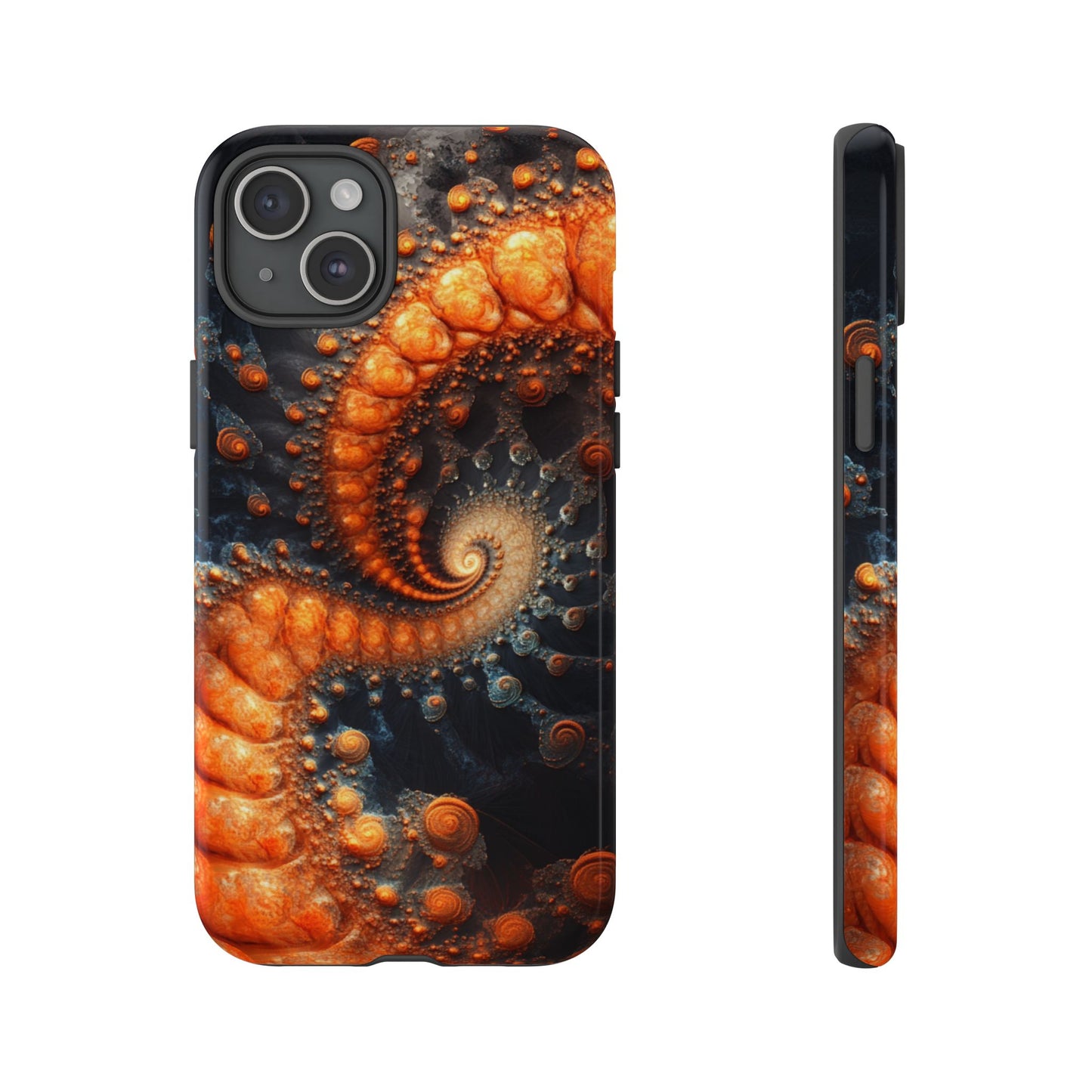 Amber Spiral Fractal – Tough iPhone Case