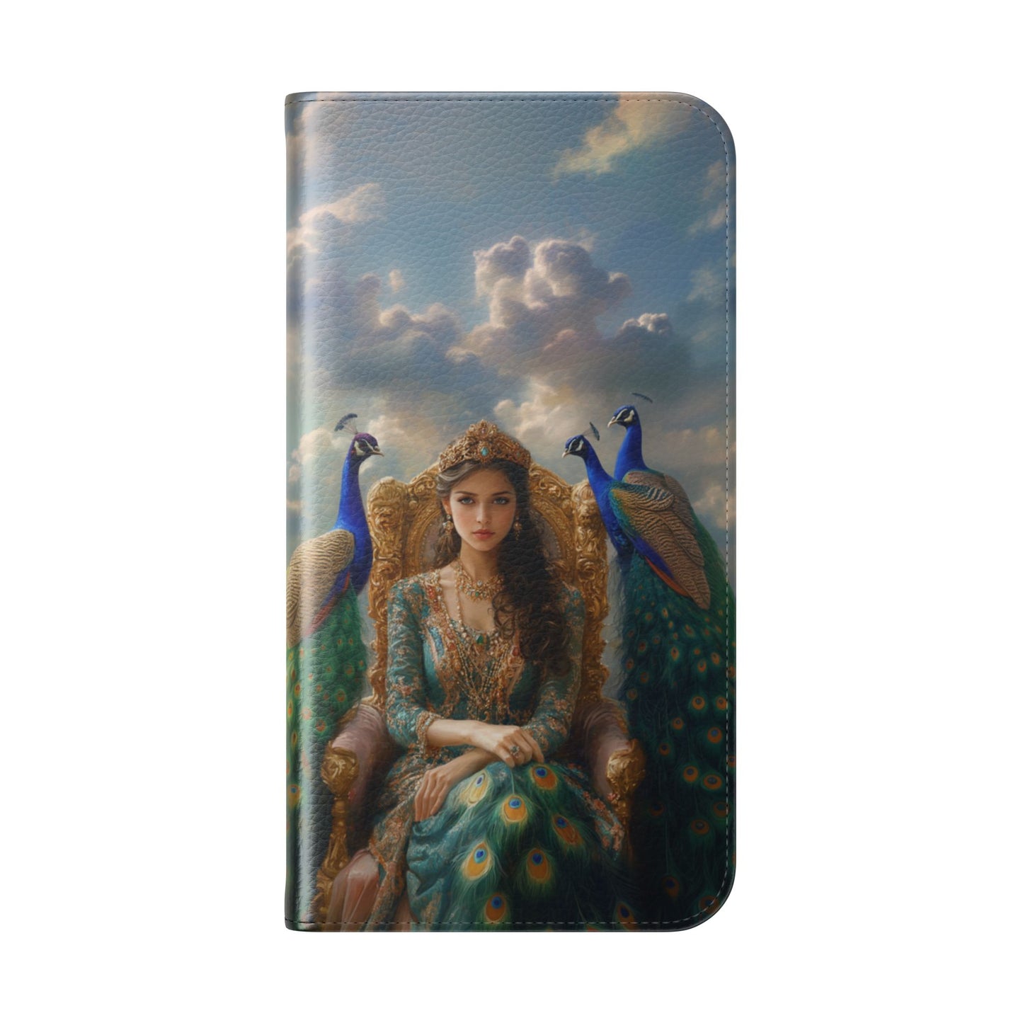 Hera Peacock Empress Golden Throne - Wallet Flip Case