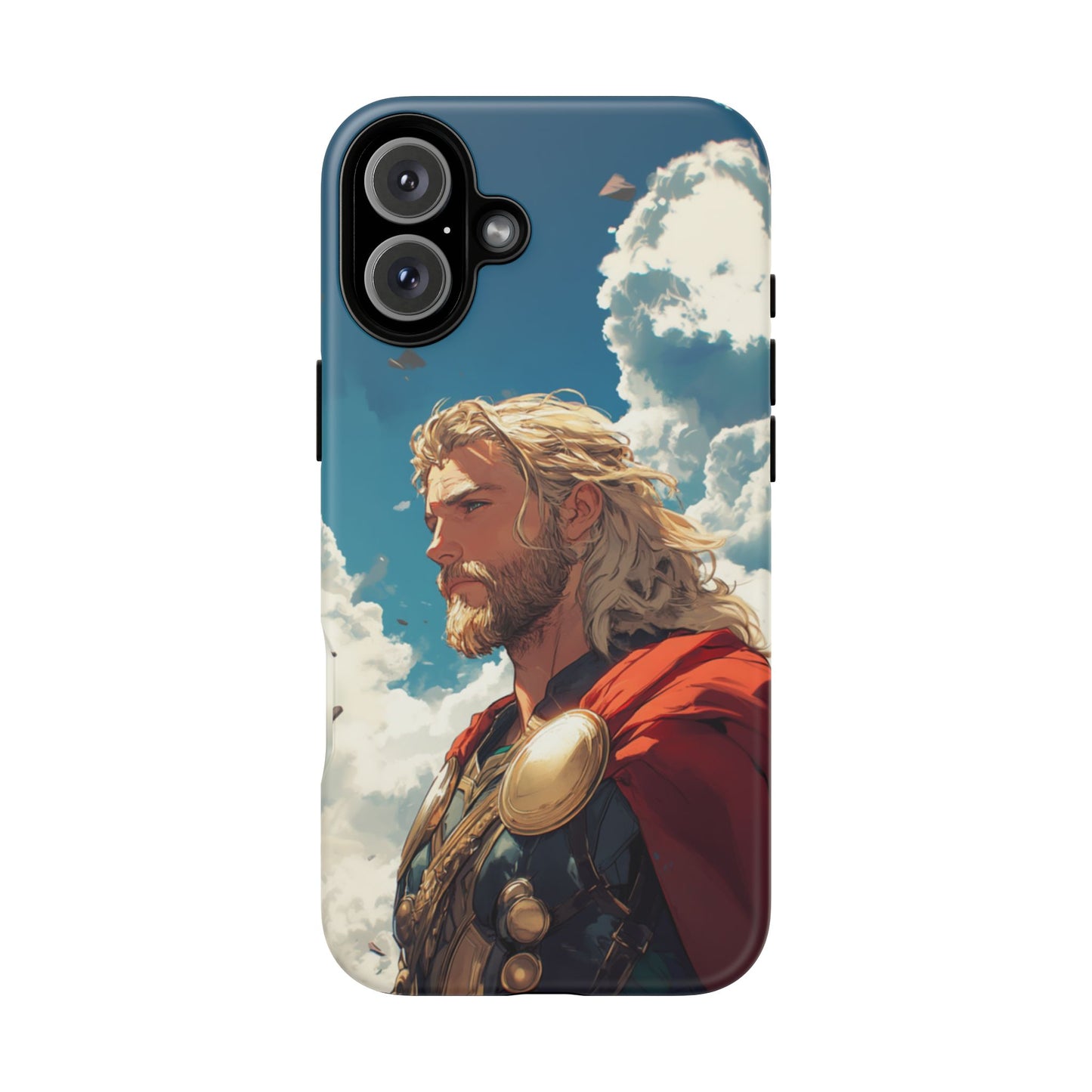 Celestial Protector: Anime-Style Thor Phone Case - iPhone, Google Pixel, Samsung