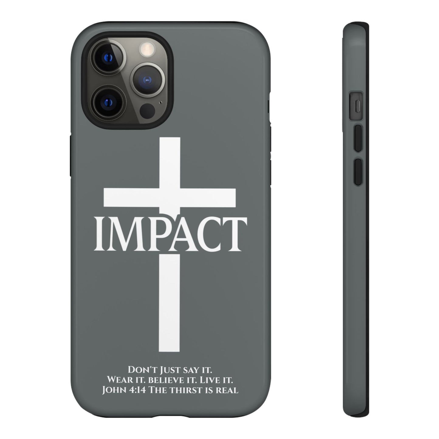 Impact Gray- Tough iPhone Case