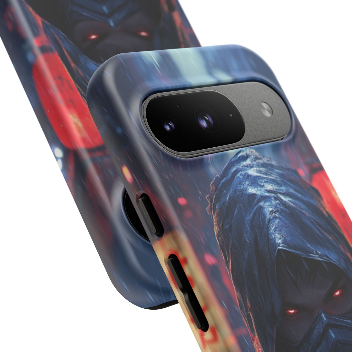 Cyberpunk Ninja Red Eyes Rain - Tough Google Pixel Case