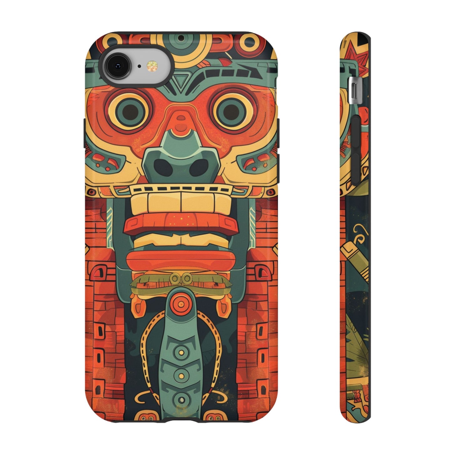 Aztec Totem Mask - Tough iPhone Case
