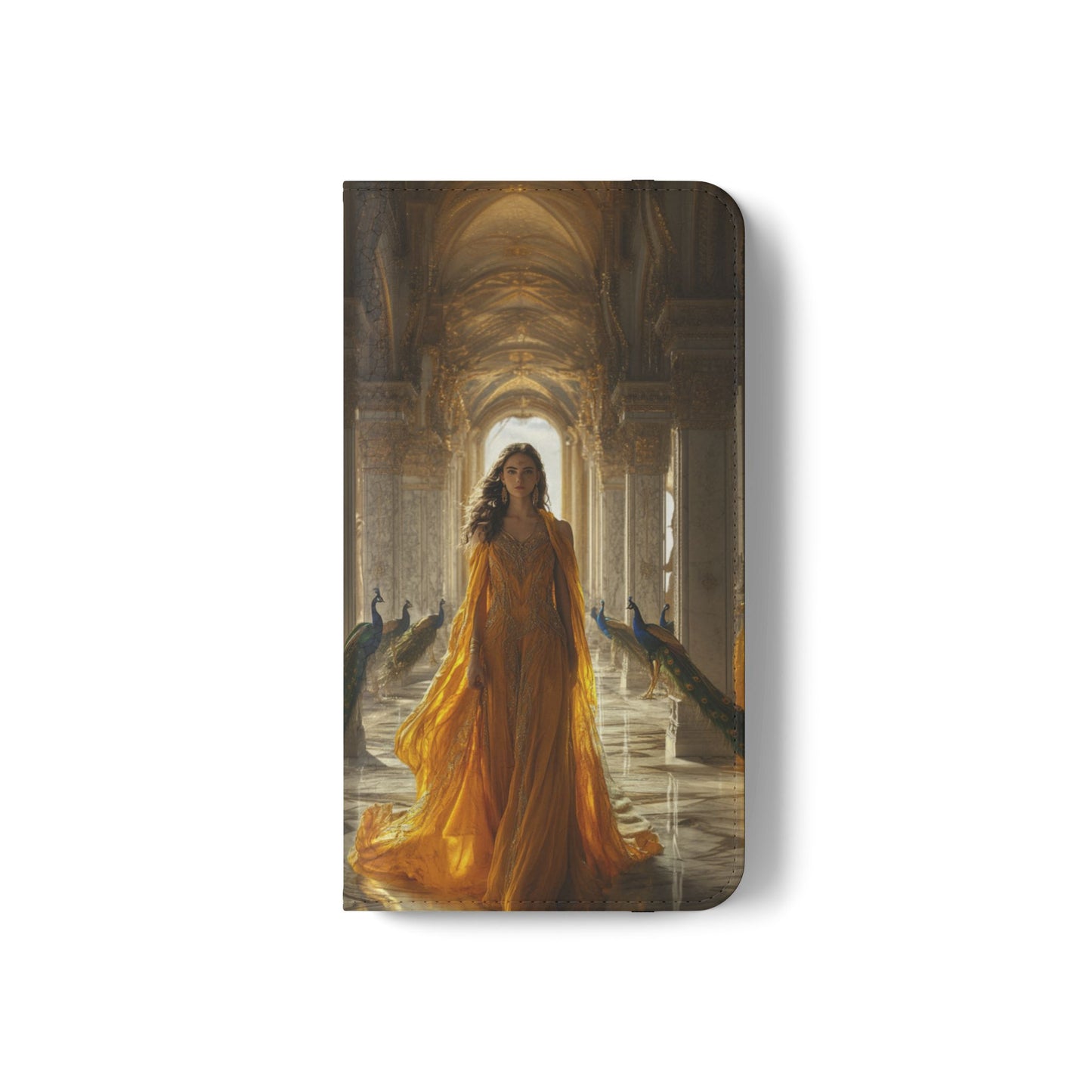 Hera Golden Palace Peacock Goddess - Wallet Flip Case