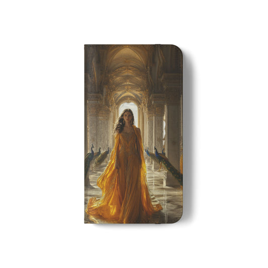 Hera Golden Palace Peacock Goddess - Wallet Flip Case