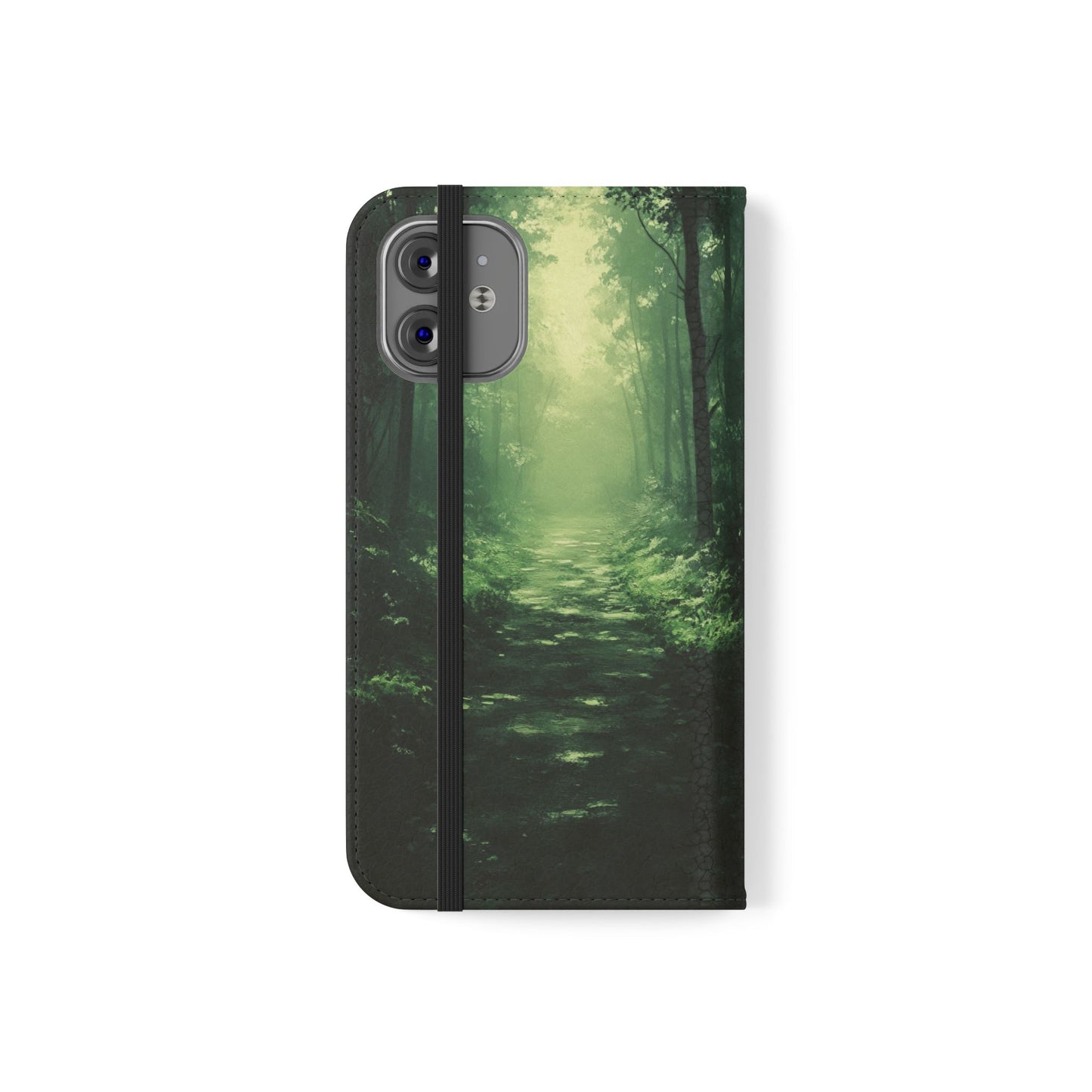 Emerald Mist Forest Path - Wallet Flip Case