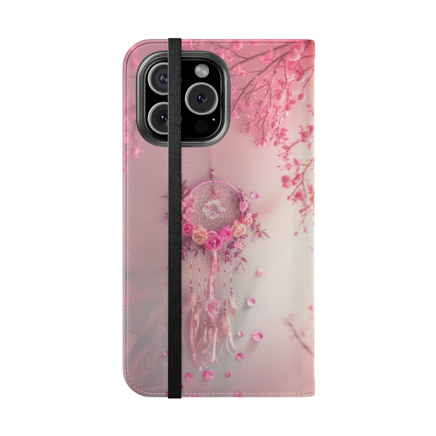Pink Rose Dreamcatcher - Wallet Flip Case