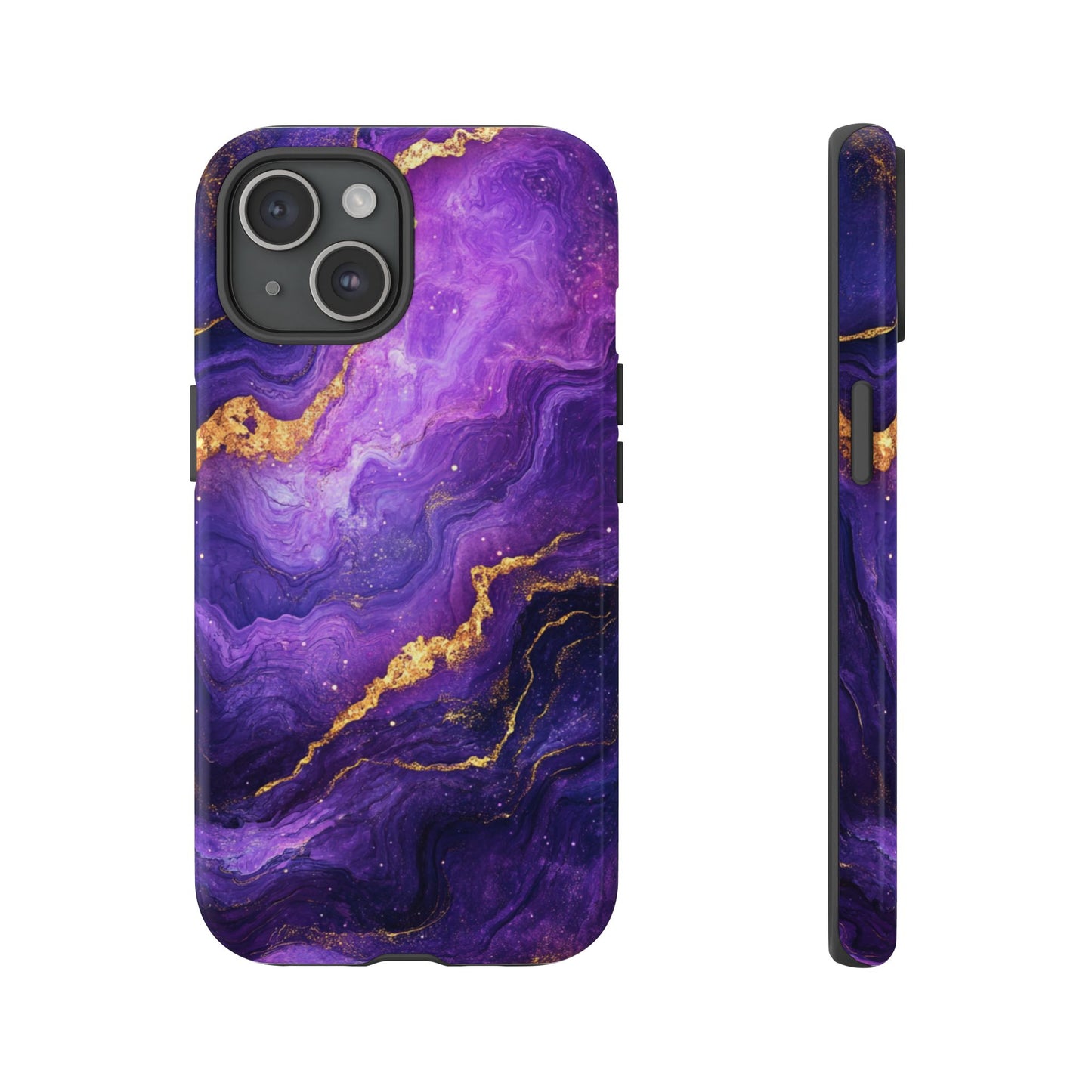 Amethyst Gold Marble – Tough iPhone Case