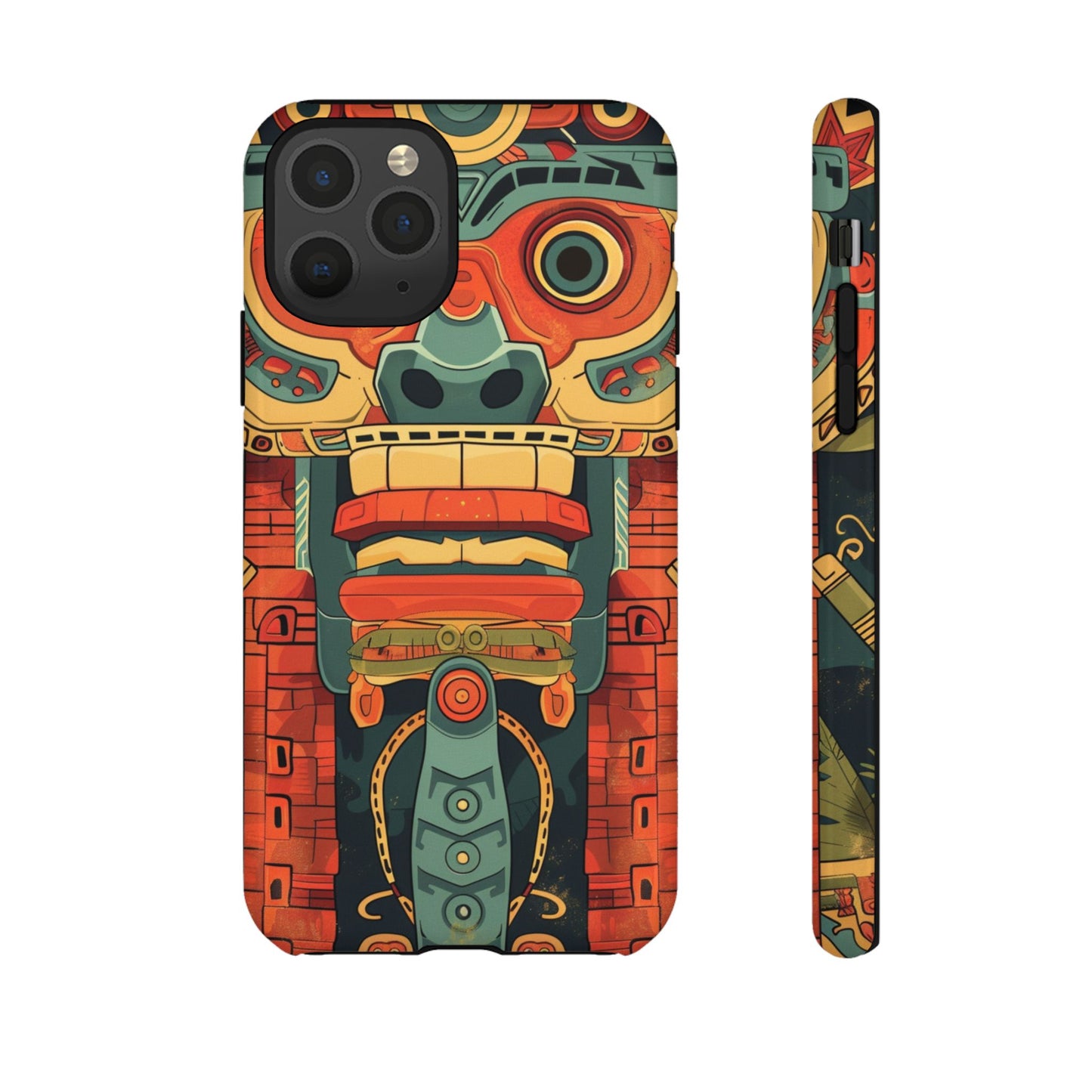 Aztec Totem Mask - Tough iPhone Case