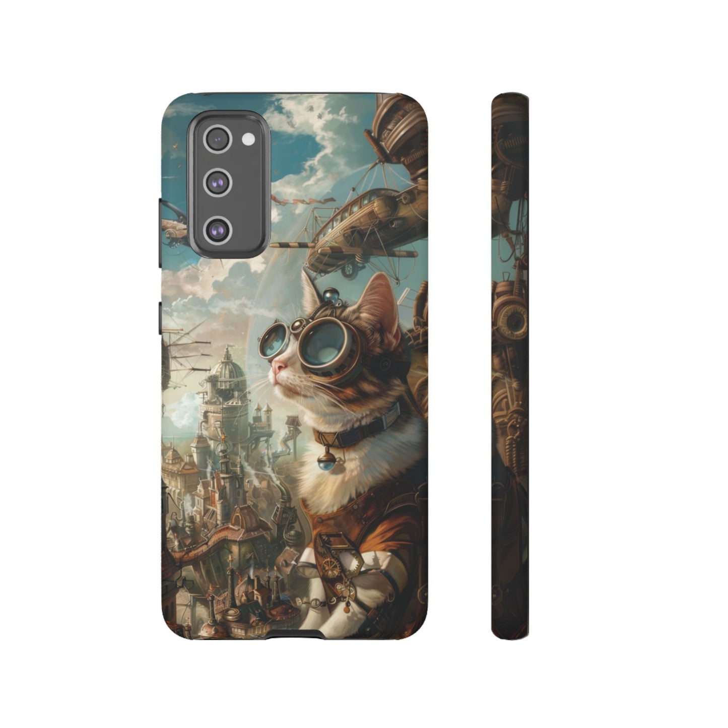 Steampunk Cat Adventurer - iPhone, Google Pixel, Samsung Galaxy