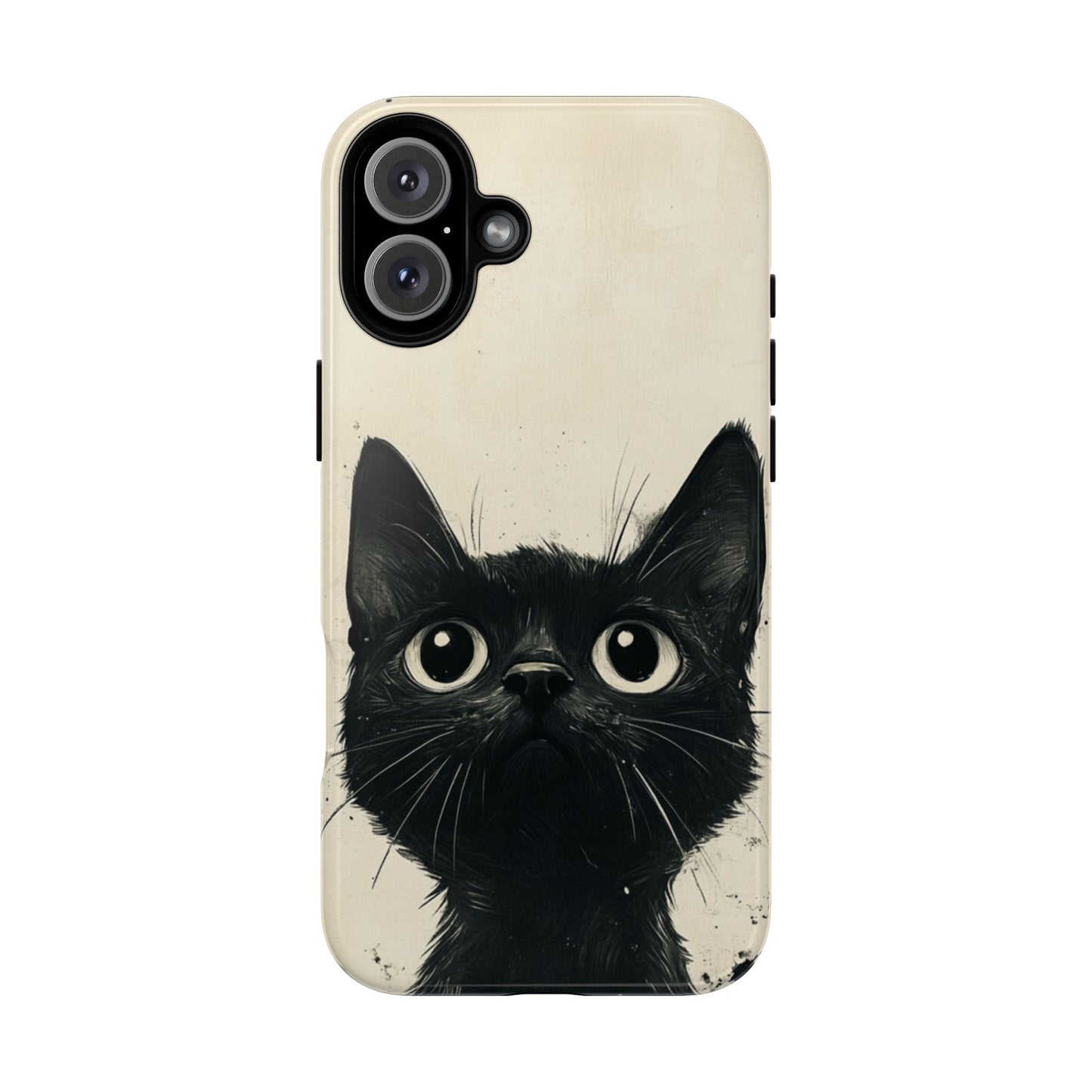 Black Cat Ink Sketch - Tough iPhone Case