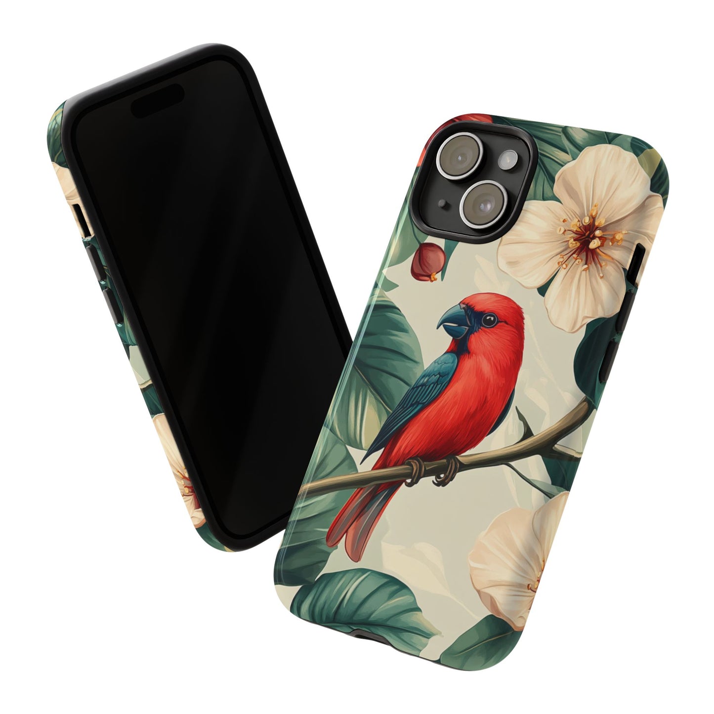 Tropical Bird and Hibiscus Phone Case – iPhone, Google Pixel, Samsung Galaxy