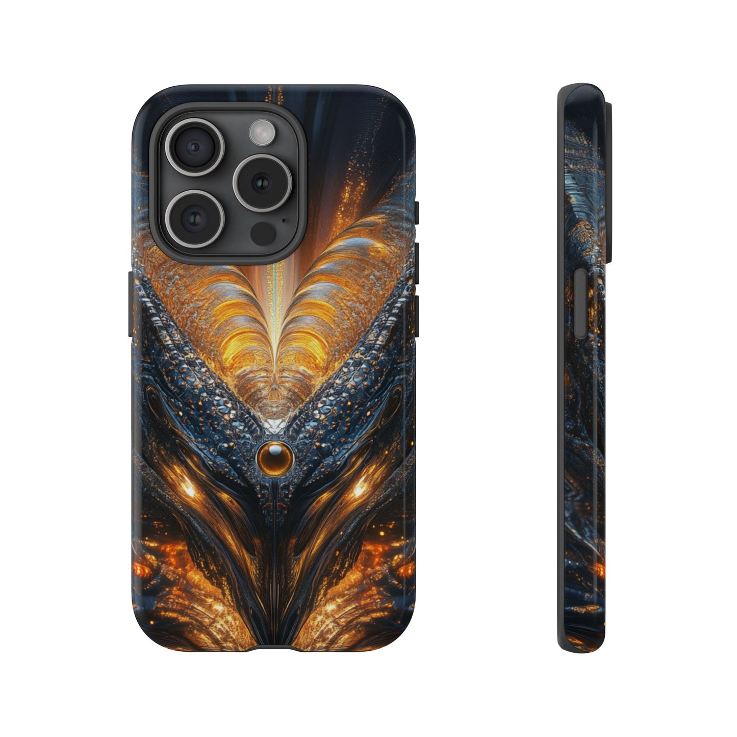 Obsidian Flare Fractal – Tough iPhone Case