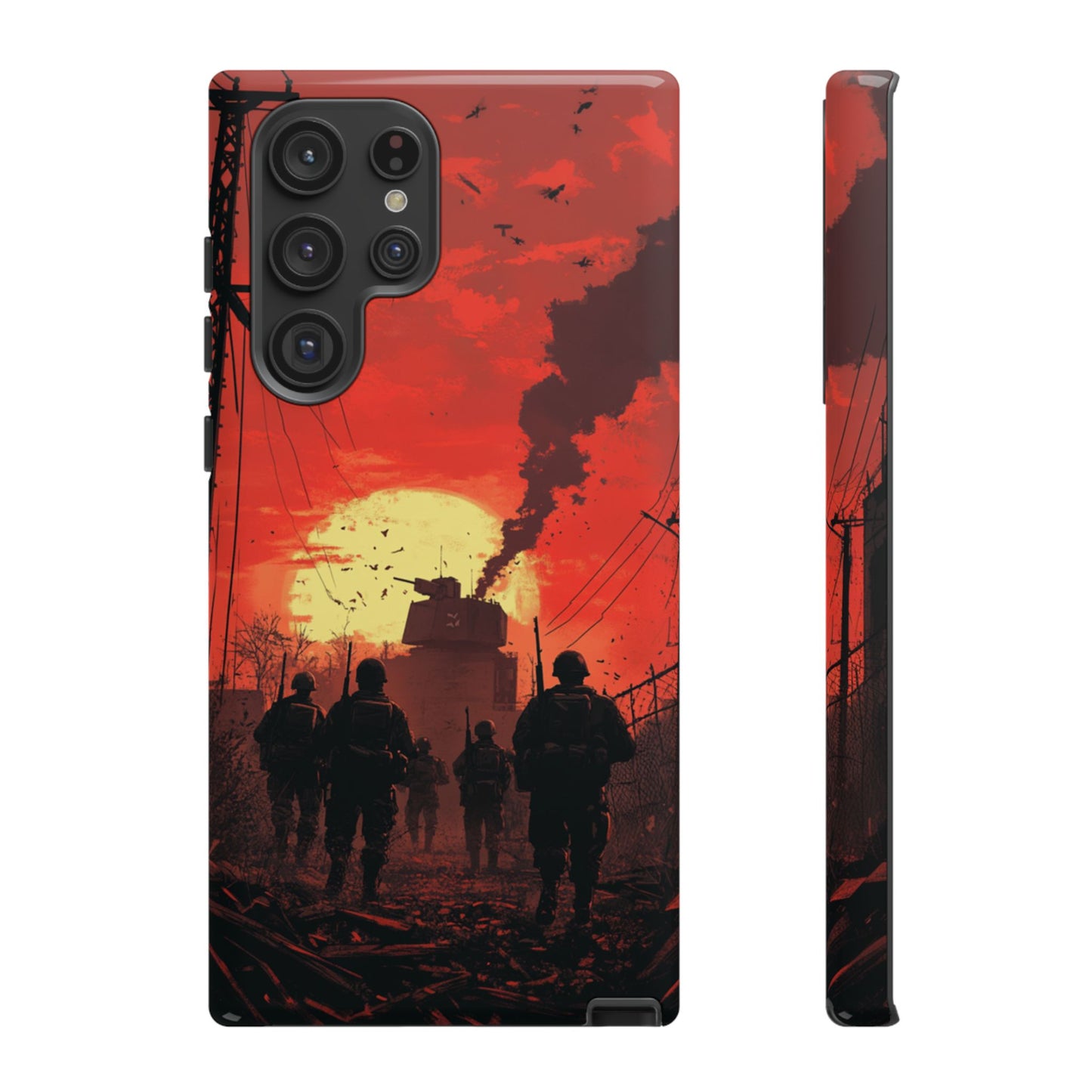 Dystopian Sunset Soldier Phone Case - iPhone, Google Pixel, Samsung Galaxy