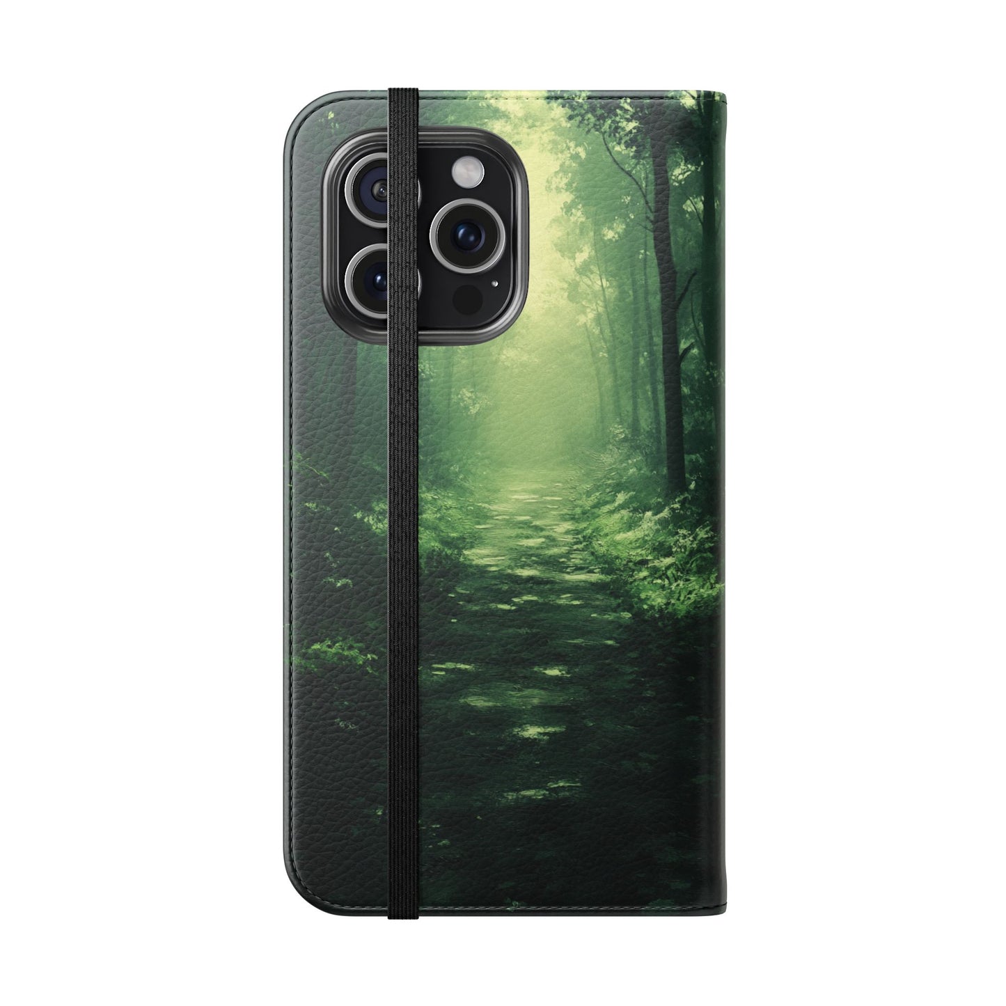Emerald Mist Forest Path - Wallet Flip Case