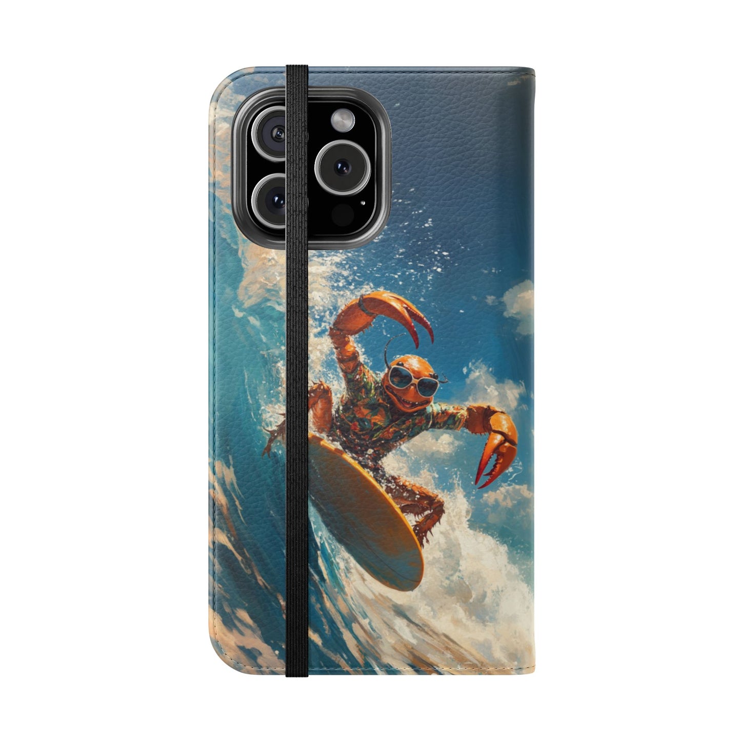 Surfing Crab - Wallet Flip Case
