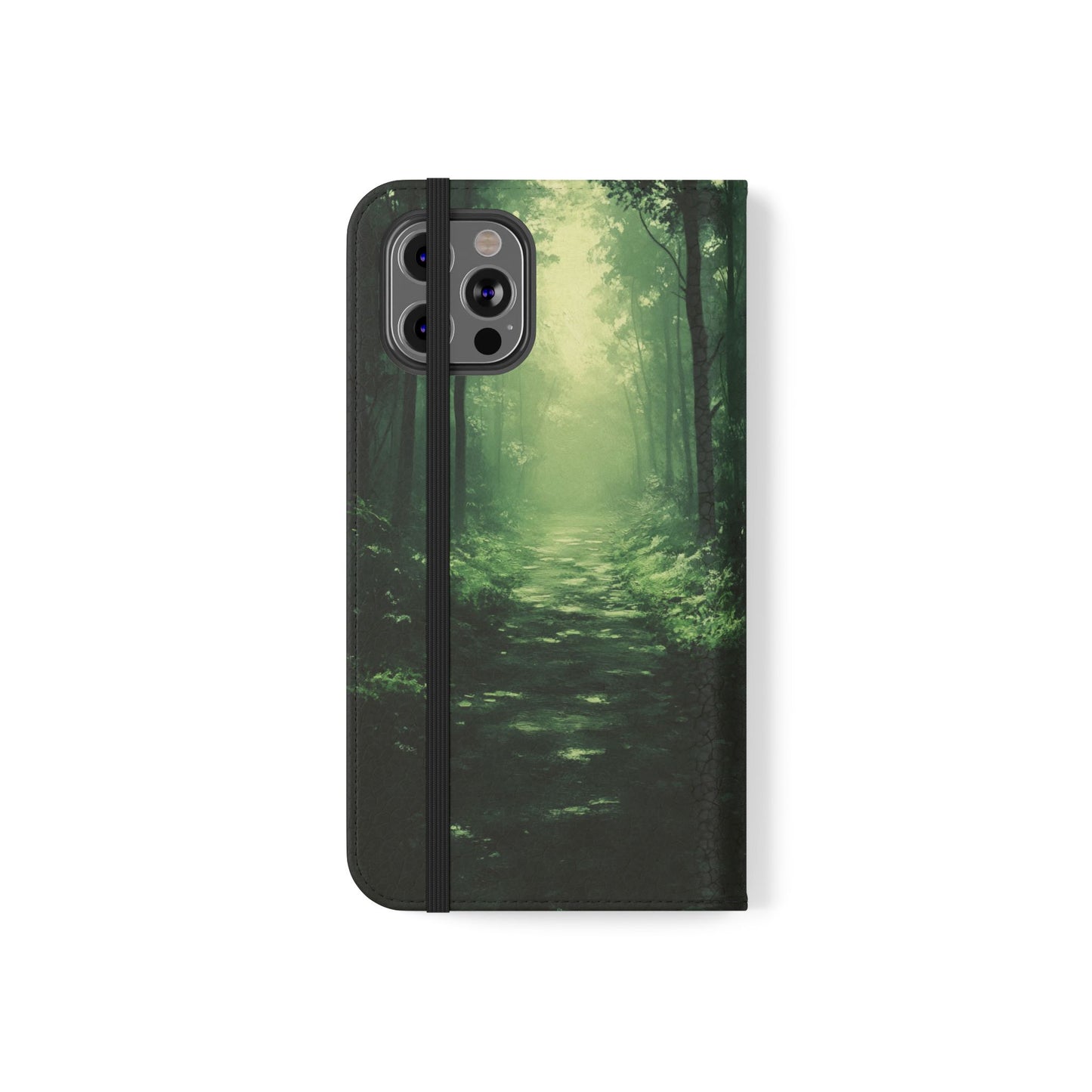 Emerald Mist Forest Path - Wallet Flip Case