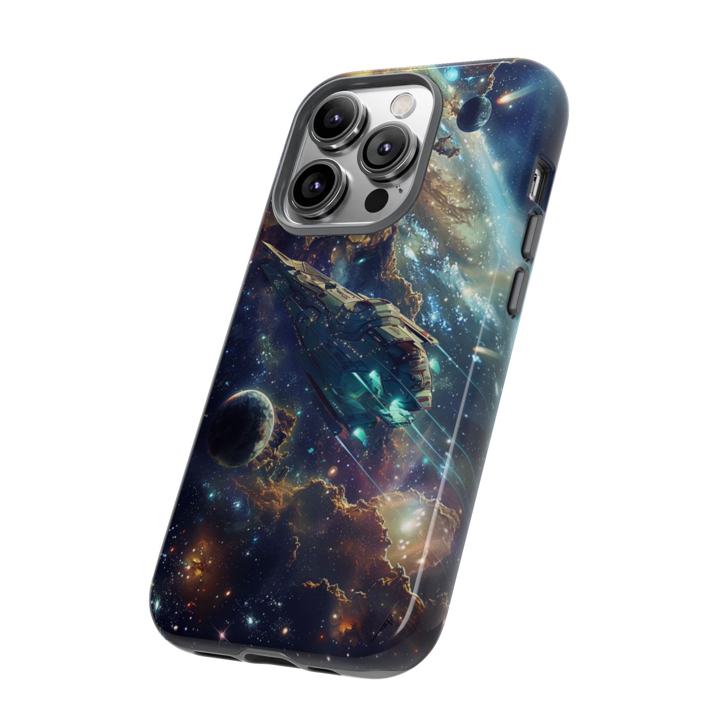 Galactic Voyage: Futuristic Spaceship - iPhone, Google Pixel, Samsung Galaxy