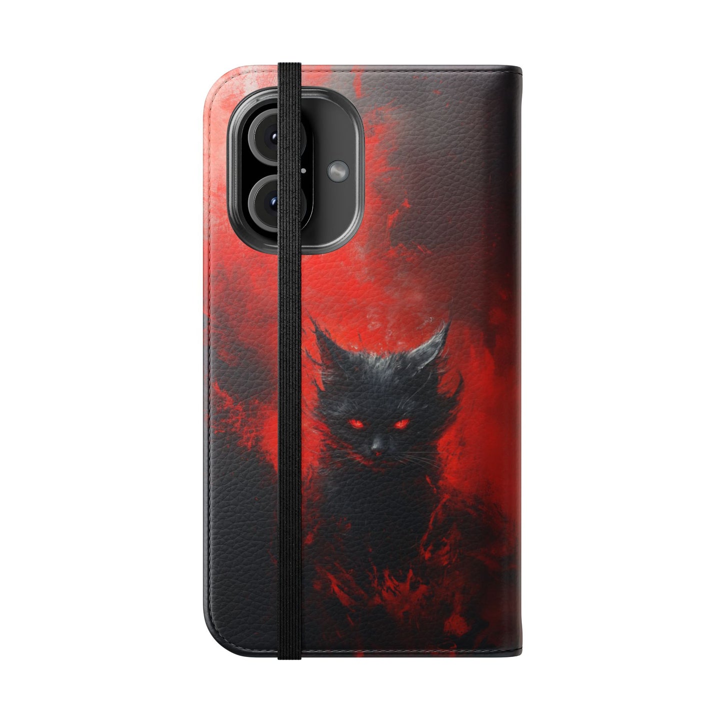 Fire Demon Black Cat - Wallet Flip Case