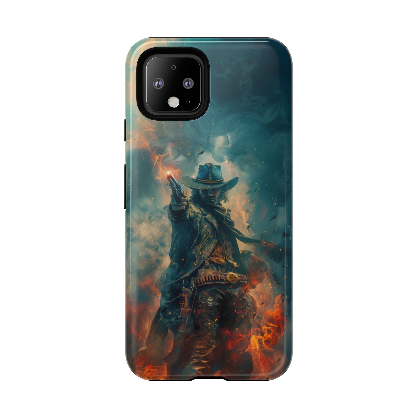 Flaming Outlaw Gunslinger – Tough Google Pixel Case