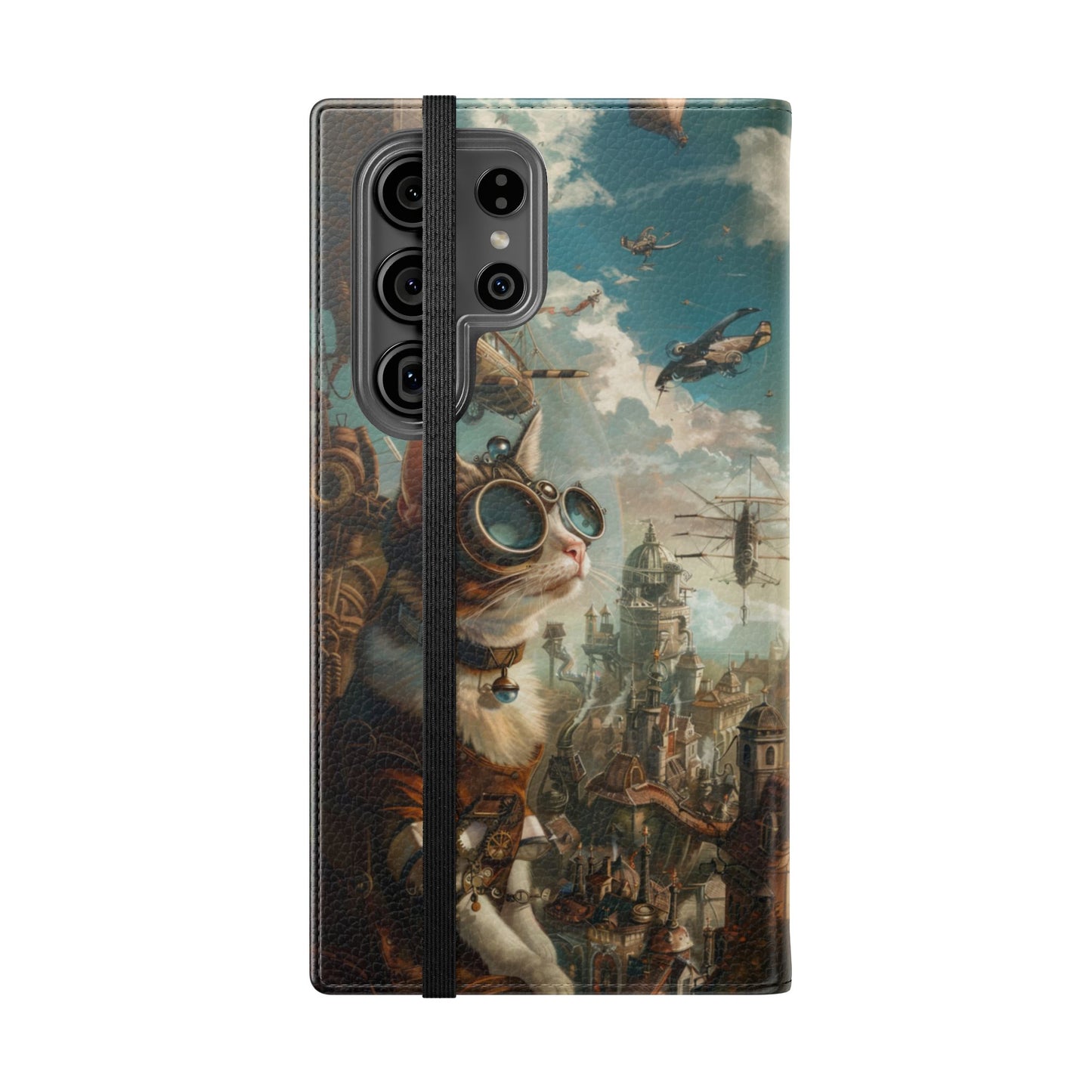 Steampunk Aviator Cat - Wallet Flip Case