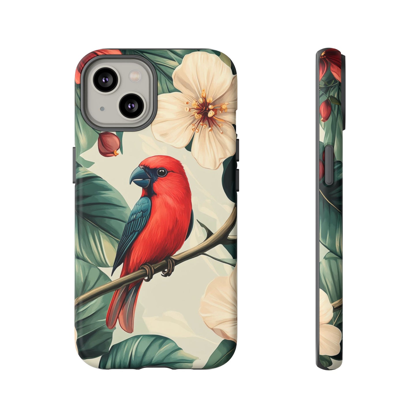 Tropical Bird and Hibiscus Phone Case – iPhone, Google Pixel, Samsung Galaxy