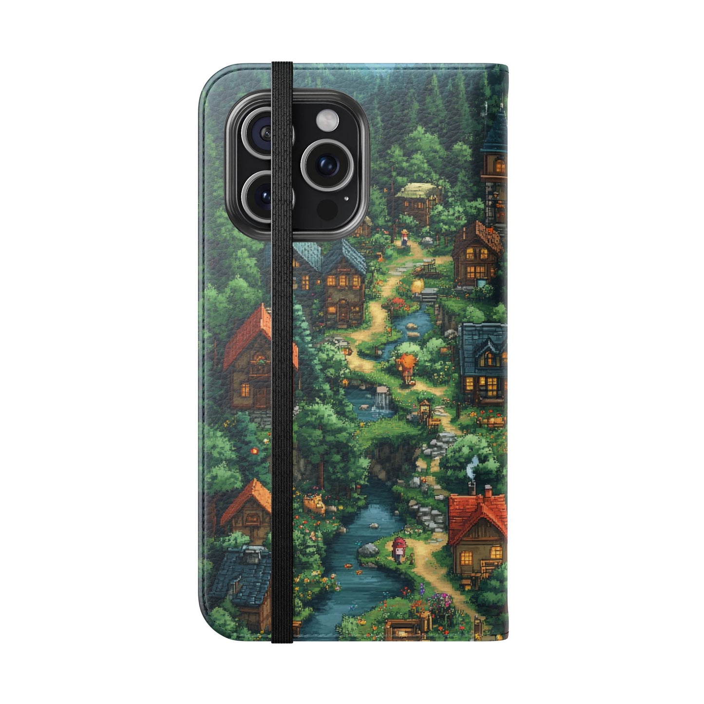 Pixel Forest Hamlet - Wallet Flip Case