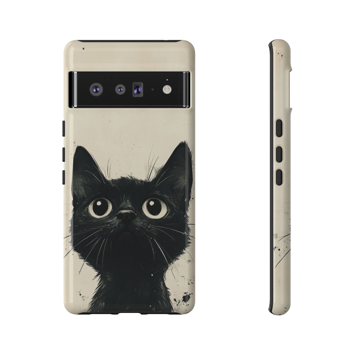 Black Cat Ink Sketch - Tough Google Pixel Case