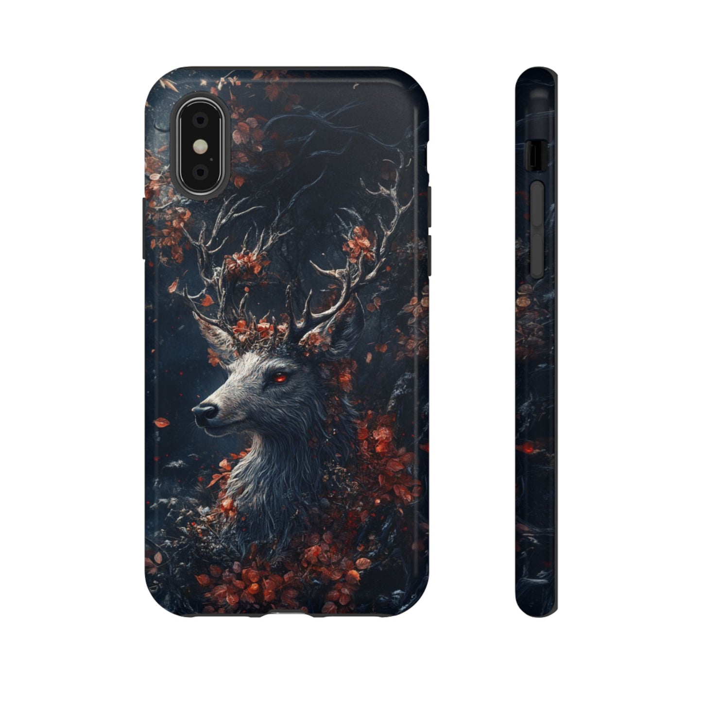 Crimson Stag Blossom – Tough iPhone Case