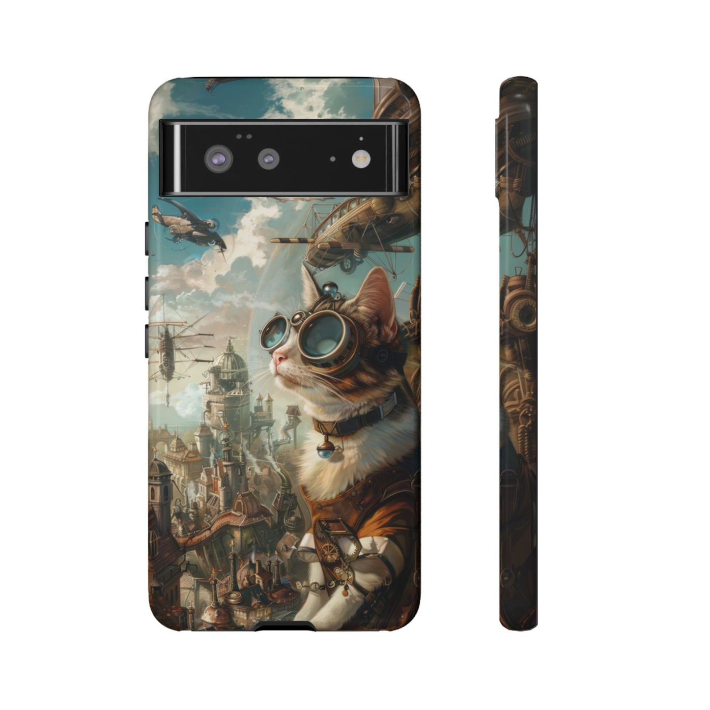 Steampunk Aviator Cat - Tough Google Pixel Case