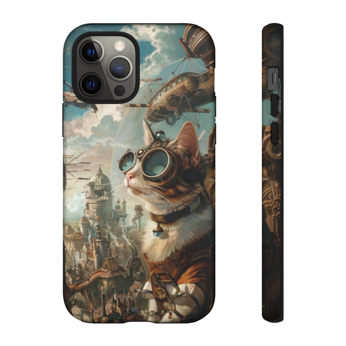 Steampunk Cat Adventurer - iPhone, Google Pixel, Samsung Galaxy