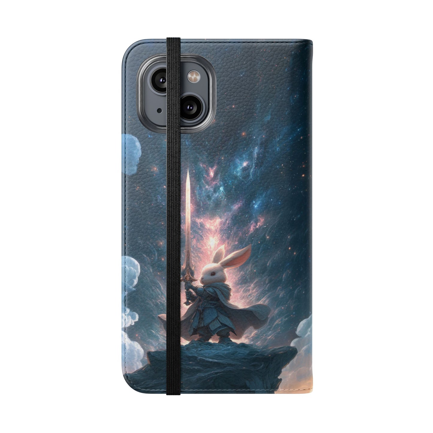 Cosmic Warrior Rabbit - Wallet Flip Case